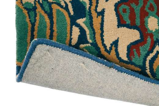 Laagpolig vloerkleed Morris & Co Granada Indigo Red 27608