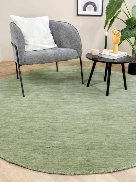 Vloerkleed MOMO Rugs Panorama Uni Rond Green