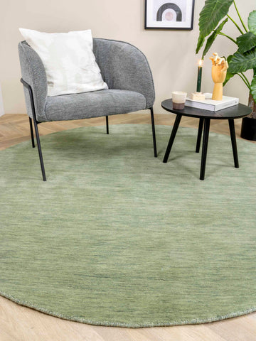 Vloerkleed MOMO Rugs Panorama Uni Rond Green