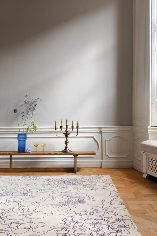 Vloerkleed Ted Baker Linear Floral Blue 162508