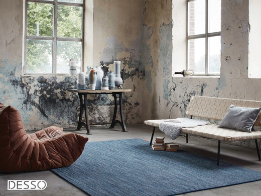 Laagpolig vloerkleed Desso Denim 242.131 Denim Twill Dark (GEFESTONNEERD)