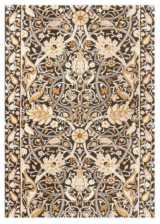 Vloerkleed Morris & Co Bullerswood Charcoal Mustard 127305