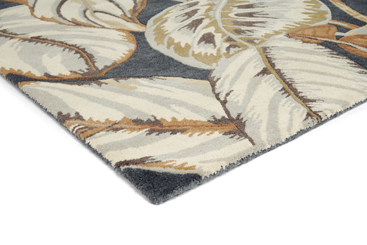 Laagpolig vloerkleed Sanderson Calathea Charcoal 50805