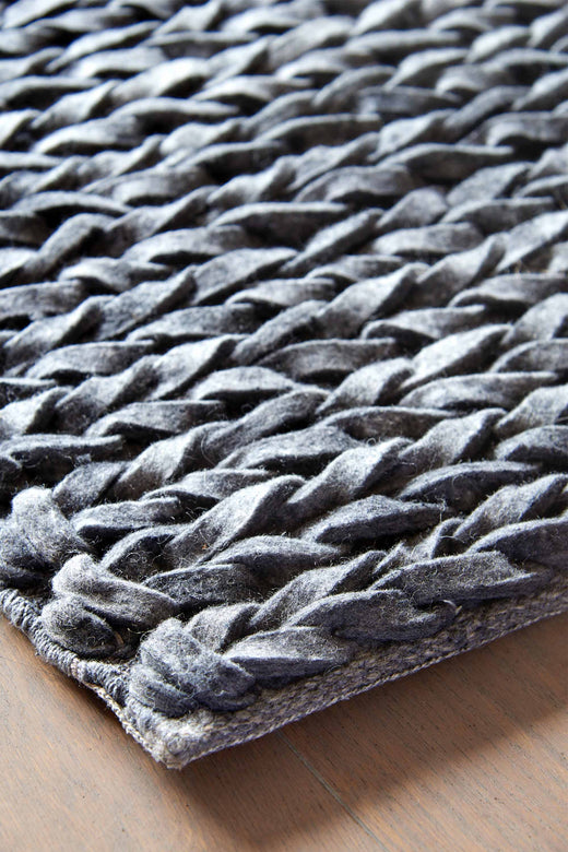 Structuur vloerkleed MOMO Rugs Kabel Antraciet