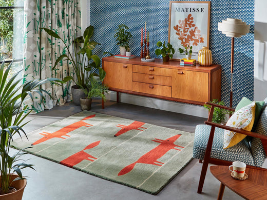 Vloerkleed Scion Mr Fox Mint Poppy