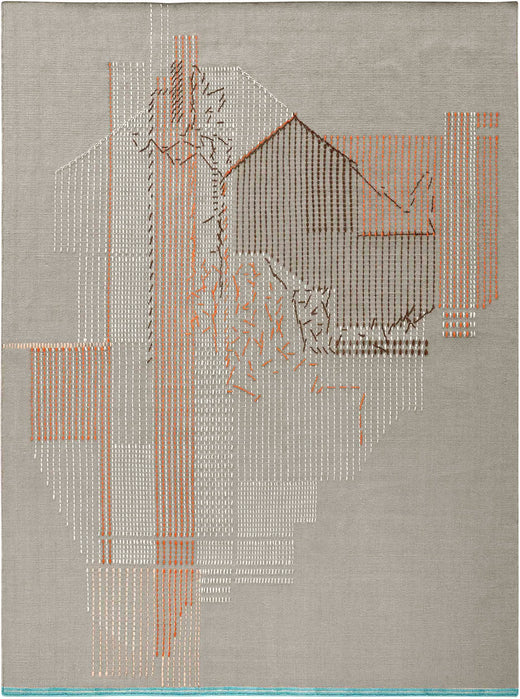 Vloerkleed GAN Backstitch Composition Brick