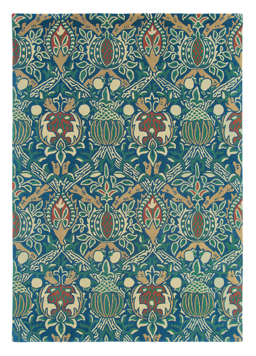 Laagpolig vloerkleed Morris & Co Granada Indigo Red 27608