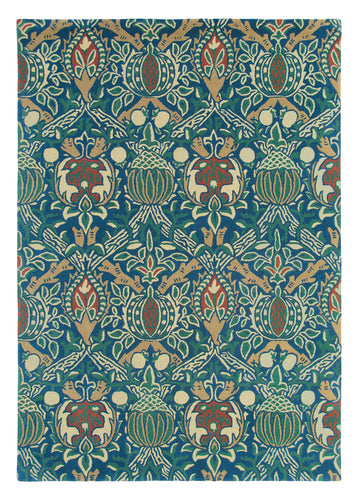 Laagpolig vloerkleed Morris & Co Granada Indigo Red 27608