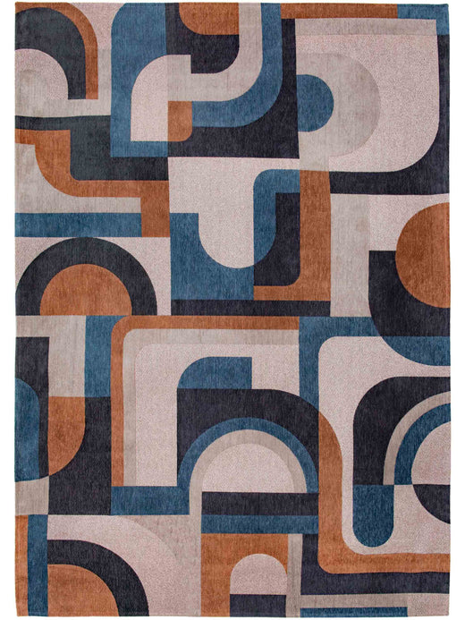 Vloerkleed Louis de Poortere Module Nuance Camel Blue 9196