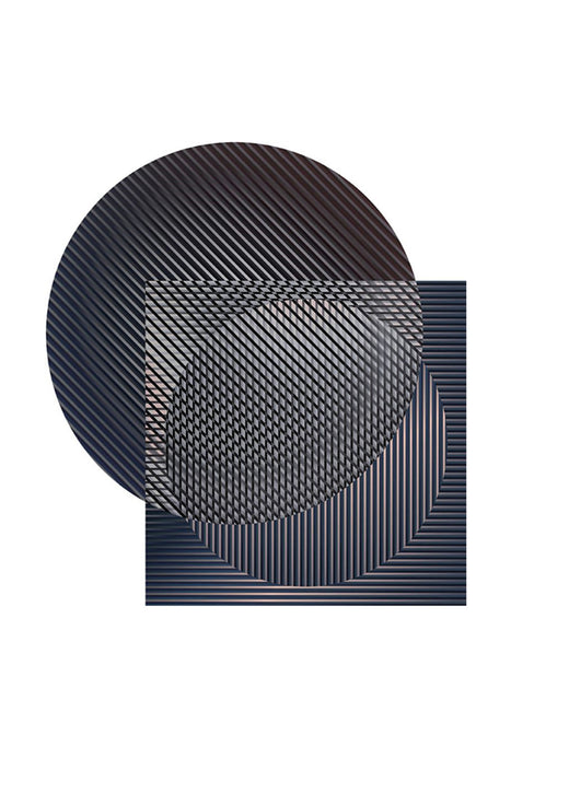 Laagpolig vloerkleed Moooi Carpets Trichroic Hoxton Duo Shape