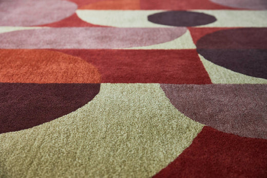 Vloerkleed Brink en Campman Decor Cosmo Red Pale Green 095203