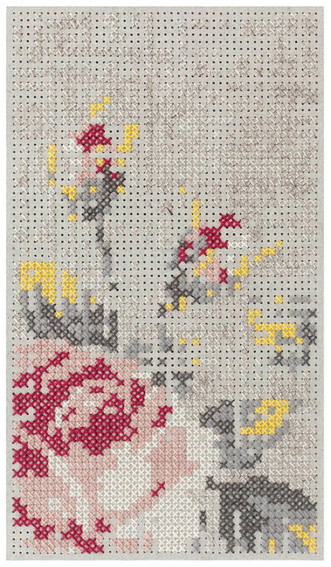 Vloerkleed GAN Canevas Flowers Natural