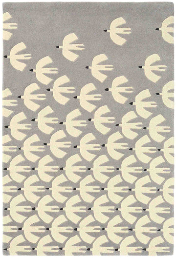 Laagpolig vloerkleed Scion Pajaro Steel 23904