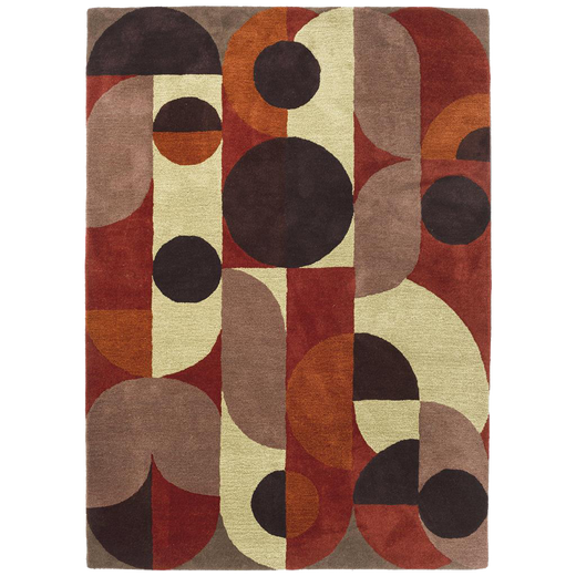 Vloerkleed Brink en Campman Decor Cosmo Red Pale Green 095203