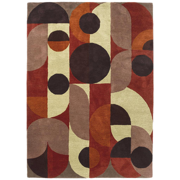 Vloerkleed Brink en Campman Decor Cosmo Red Pale Green 095203