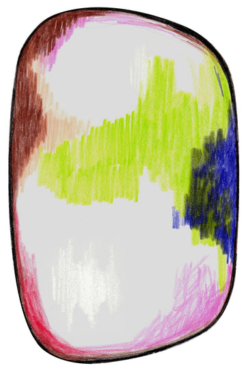 Laagpolig vloerkleed Moooi Carpets Scribble Green Blue Pink