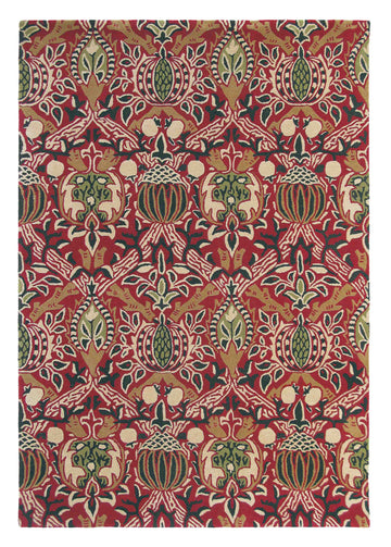 Laagpolig vloerkleed Morris & Co Granada Red Black 27600