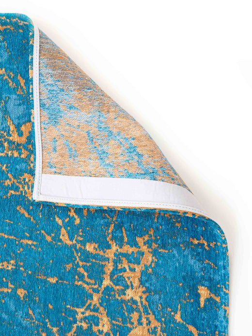 Vloerkleed Louis de Poortere Stellar Mad Men 9218 Lightning Turquoise