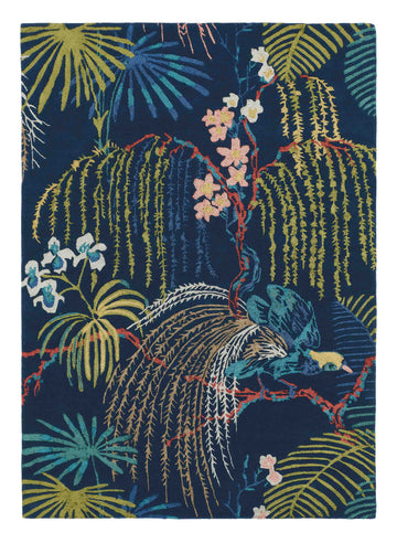 Laagpolig vloerkleed Sanderson Rain Forest Tropical Night 50708