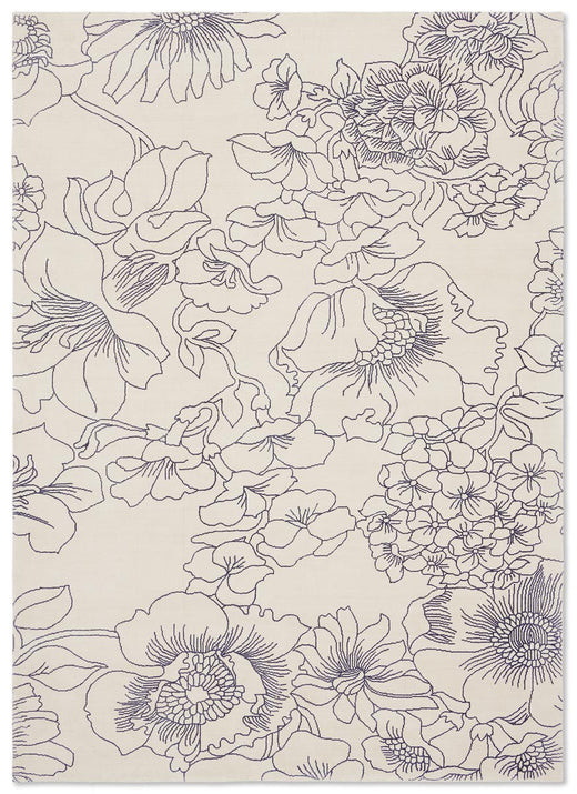 Vloerkleed Ted Baker Linear Floral Blue 162508