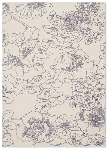 Vloerkleed Ted Baker Linear Floral Blue 162508