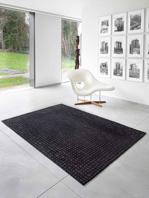 Vloerkleed Louis de Poortere Trammel Structures 9247 Oppian Black