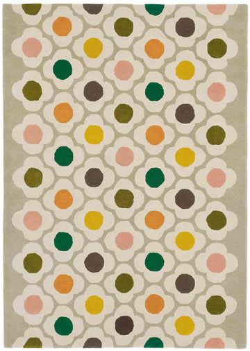 Laagpolig vloerkleed Orla Kiely Spot Flower Multi 60404