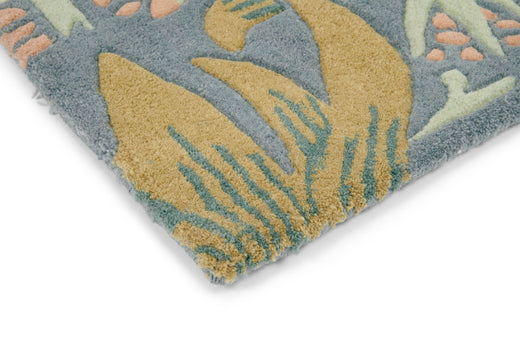 Laagpolig vloerkleed Morris & Co Strawberry Thief Slate 27718