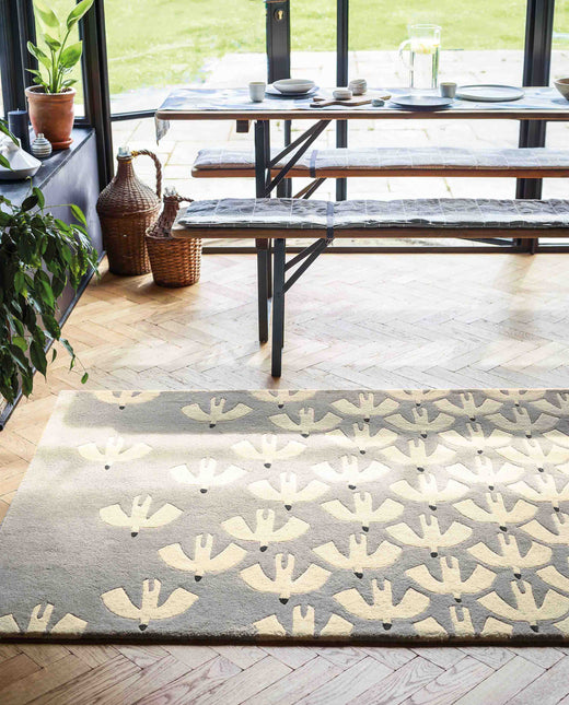 Laagpolig vloerkleed Scion Pajaro Steel 23904