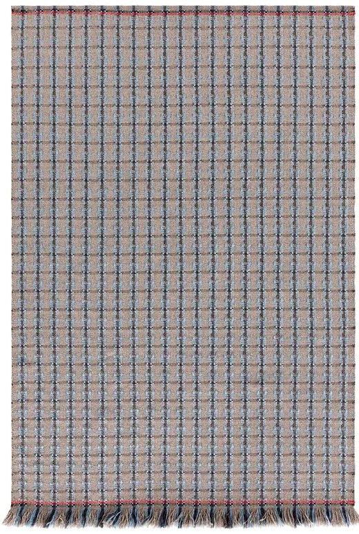 Vloerkleed GAN Garden Layers Checks Blue