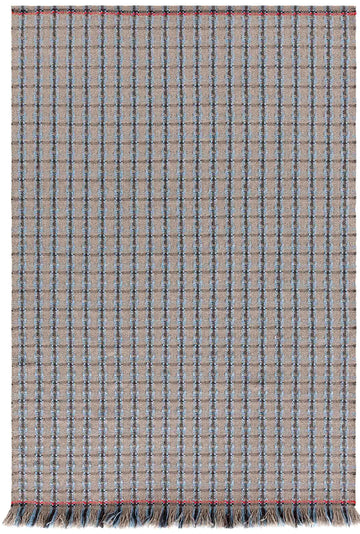 Vloerkleed GAN Garden Layers Checks Blue