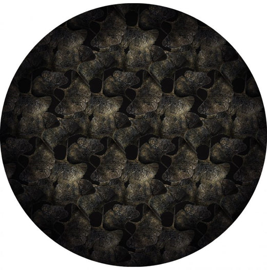 Laagpolig vloerkleed Moooi Carpets Ginko Leaf Black