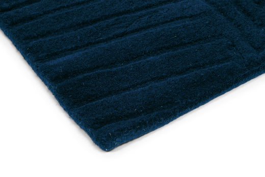 Laagpolig vloerkleed Wedgwood Folia Navy 38308