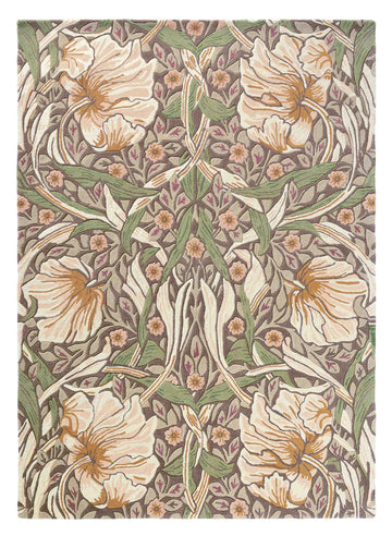 Laagpolig vloerkleed Morris & Co Pimpernel Aubergine 28805