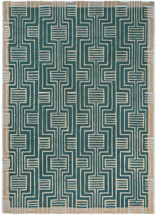 Laagpolig vloerkleed Ted Baker Kinmo Green 56807