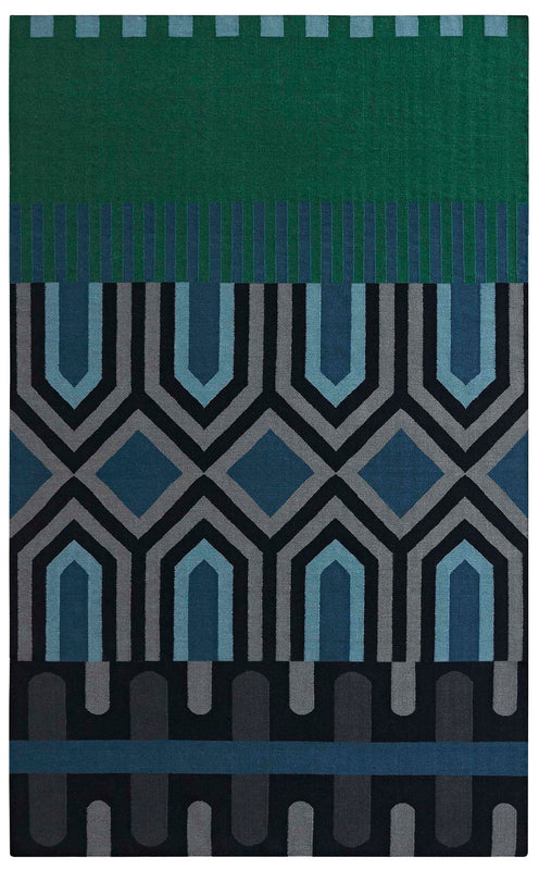 Vloerkleed GAN Ndebele Green