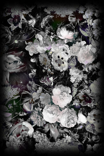 Laagpolig vloerkleed Moooi Carpets Eden Queen B&W