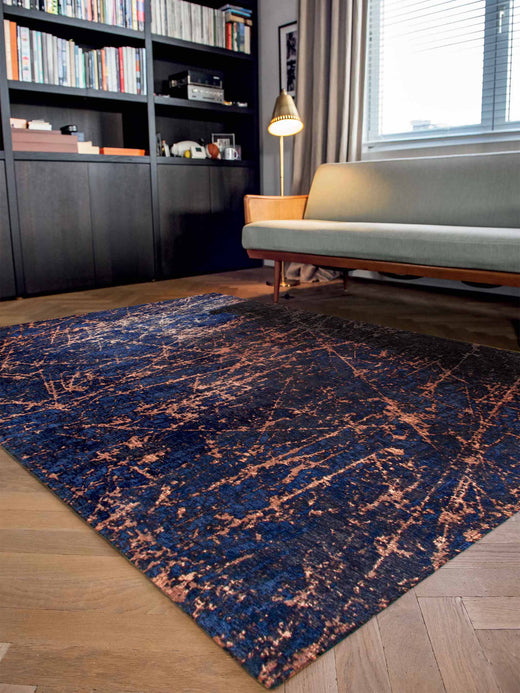 Vloerkleed Louis de Poortere Stellar Mad Men 9217 Blue Star