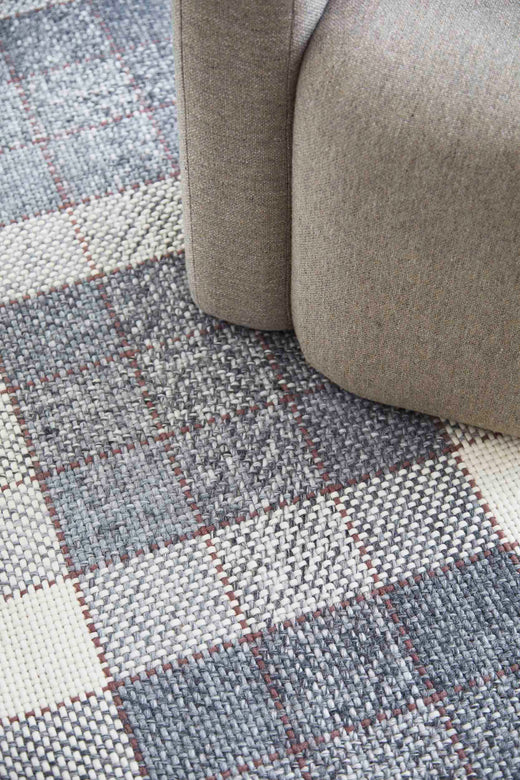 Vloerkleed GAN Cuadros Grey Rust