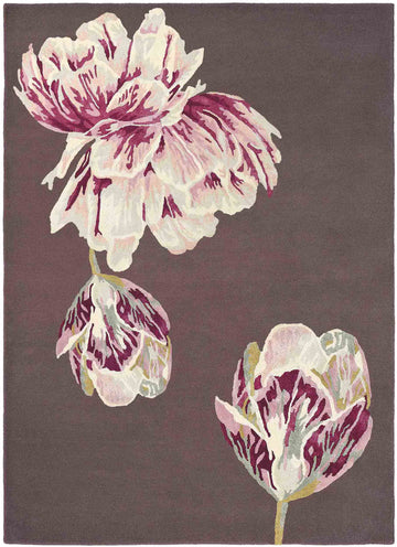 Laagpolig vloerkleed Ted Baker Tranquility Aubergine 56005