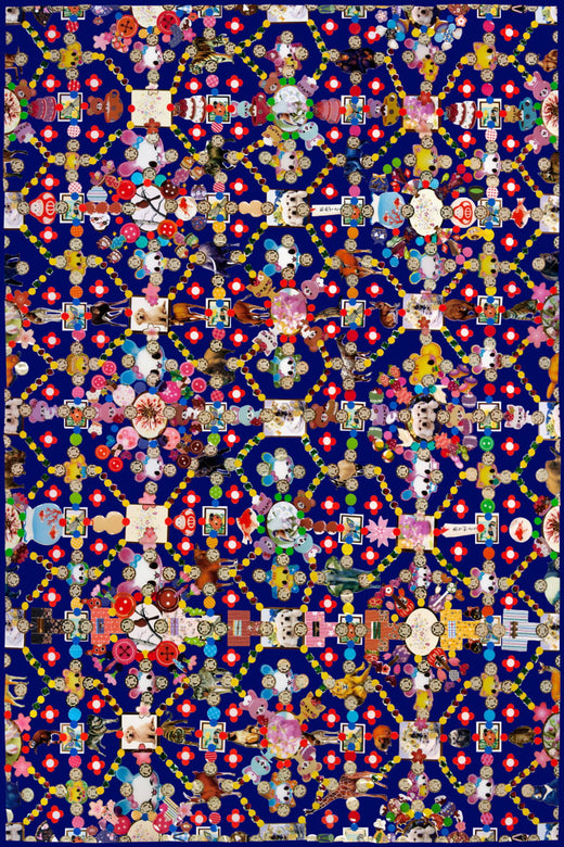 Laagpolig vloerkleed Moooi Carpets Obsession Blue