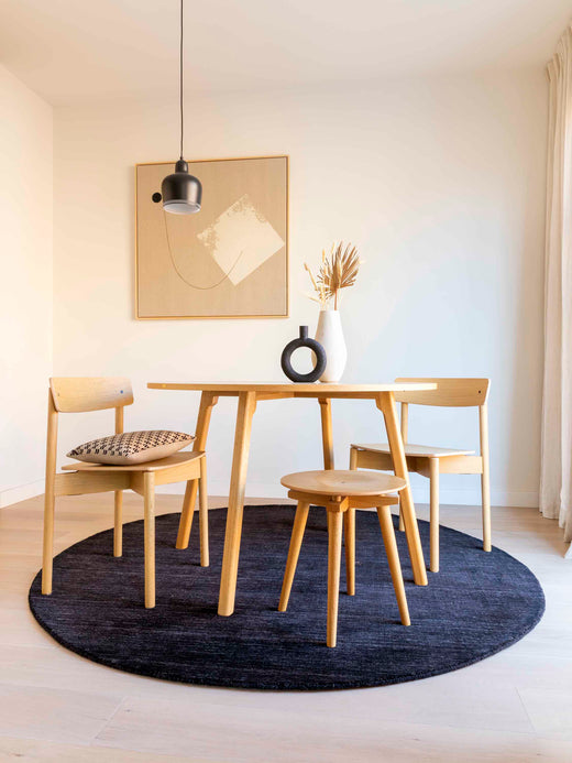 Vloerkleed MOMO Rugs Panorama Uni Rond Black