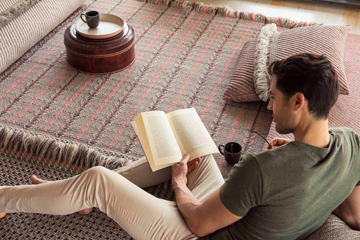 Vloerkleed GAN Garden Layers Checks Terracotta