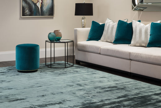 Laagpolig vloerkleed Katherine Carnaby Chrome Petrol