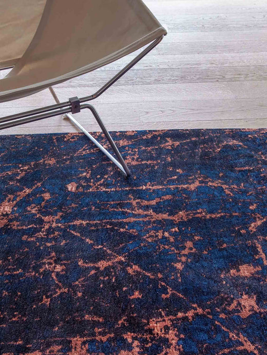 Vloerkleed Louis de Poortere Stellar Mad Men 9217 Blue Star