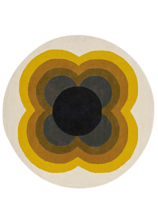 Rond vloerkleed Orla Kiely Sunflow Yellow 60006