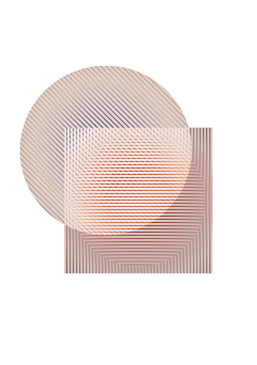 Laagpolig vloerkleed Moooi Carpets Trichroic Dalston Duo Shape