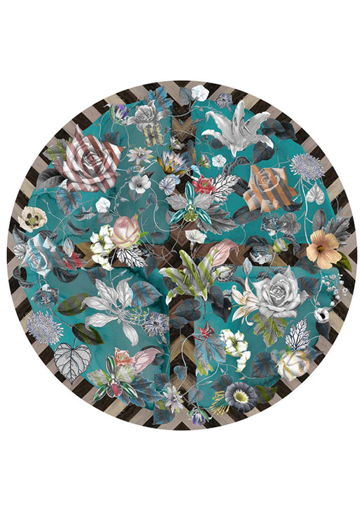Laagpolig vloerkleed Moooi Carpets Malmaison Aquamarine