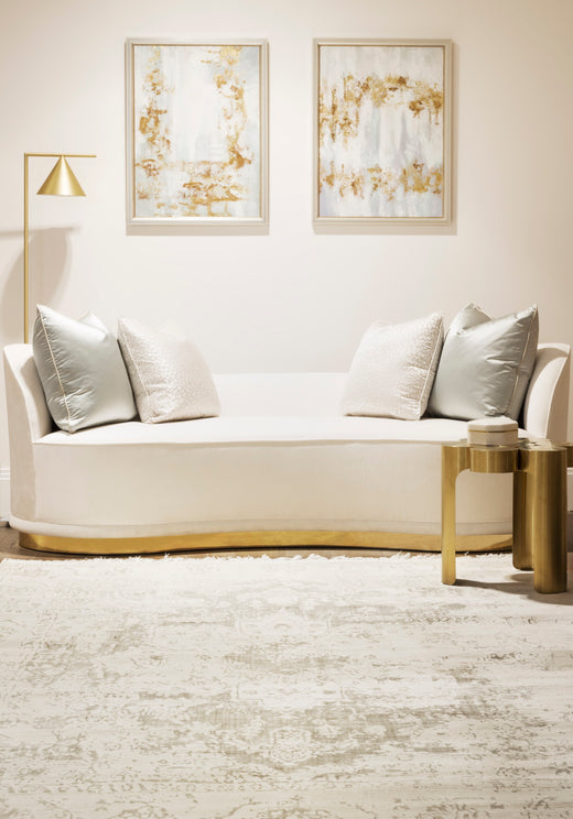 Vintage look vloerkleed Katherine Carnaby Vintage White