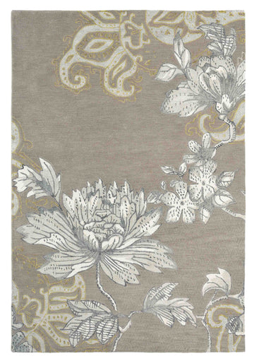 Laagpolig vloerkleed Wedgwood Fabled Floral Grey 37504